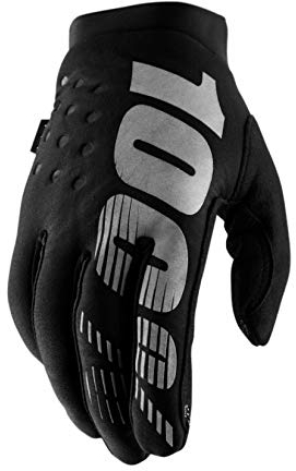 100% Erwachsene Brisker Handschuhe, Schwarz Grau, M