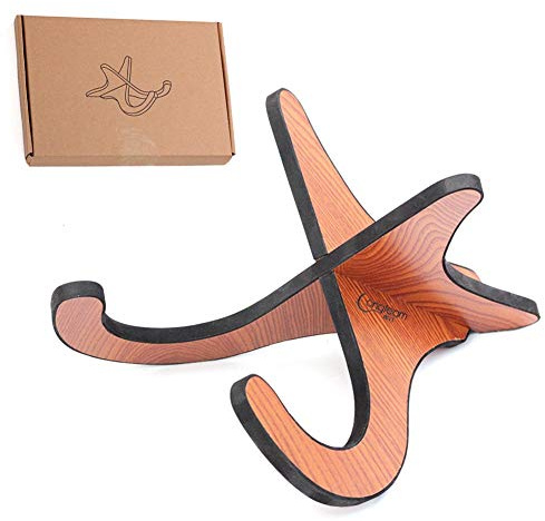 Gitarr ukulele ställ, HLHome fiolställ trästativ gitarr ukulele stöd ukulele gitarrstativ ukulele musikinstrument stöd stativ gitarr tillbehör (B)