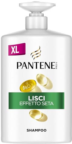 Pantene Shampoo Lisci Effetto Seta per capelli Crespi, Opachi, con Pro-V, Active Nutri-Plex 6x1000ml