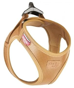 Curli Apple Hundegeschirr aus Leder, Braun/XXXS