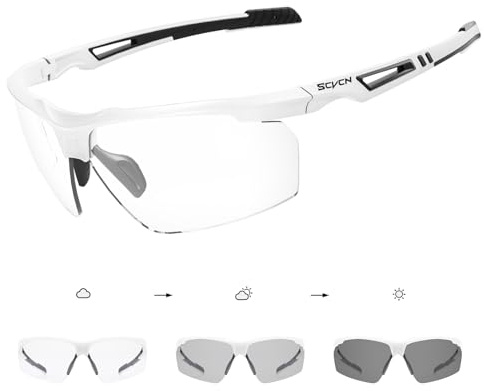 SCVCN Photochromic Sport Sunglasses Cycling Clear Glasses Men Women UV400 Protection MTB BMX Fishing Running Riding Golf Driving Bike Softball Baseball 05