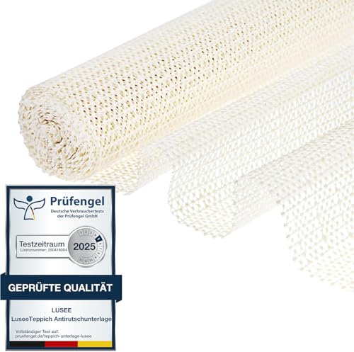 LUSEE Sottotappeto Antiscivolo 160x220cm in PVC, Rete Sotto Tappeto per Moquette, Cassetti, Ripiani, Materasso, Divano, Multiuso Tagliabile Lavabile
