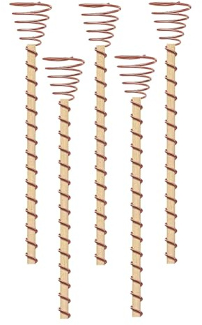 RUANI Lot de 5 antennes en cuivre longues pour plantes en spirale en cuivre pour électroculture pour kit de jardin en croissance