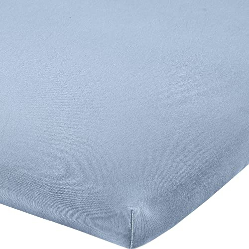 Erwin Müller Topper-Spannbettlaken Murnau Single-Jersey - hellblau Größe 90x190 cm - 100x200 cm - bis 10 cm Höhe geeignet, atmungsaktiv, strapazierstark