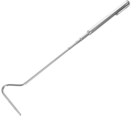 Mikikit Schlangenhaken-schlangenfalle Schlangenwerkzeug Zusammenklappbarer Schlangenhaken Schlangenfänger Schlangengreifer-Tool Schlangenstange Grabber Reacher-Tool Rostfreier Stahl Silver