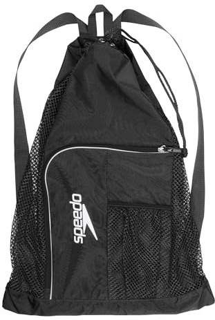 Speedo Adult Unisex Ventilator Deluxe Mesh Bag Sports Equipment Bags, Black, 1Sz