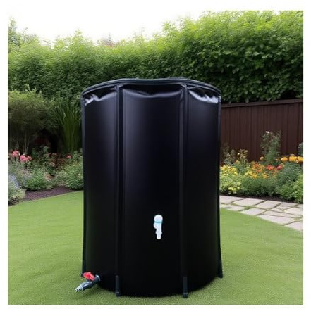 Tonneau de pluie pliable, système efficace de collecte d'eau de pluie pour utilisation en extérieur jardin et pelouse