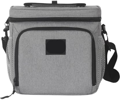 Bolsa enfriadora de cerveza impermeable, bolsa de refrigeración con aislamiento Oxford, bolsa de hielo, bolsa enfriadora cuadrada a prueba de fugas(Gray)