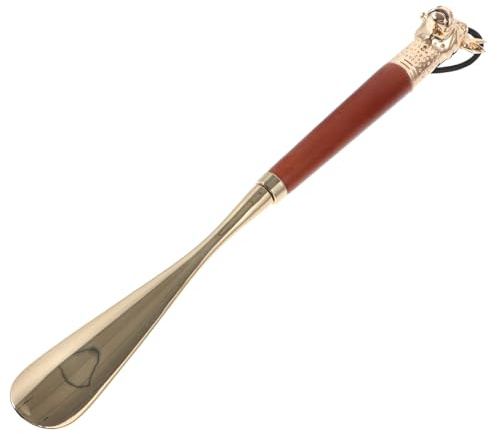 JOINPAYA Calzador Largo de Metal Adorno de Vaca, Ayuda para Levantar Zapatos, Calzador Portátil de 32 Cm para Adultos, Personas Mayores y Uso Diario en Casa