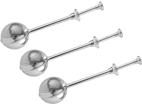 TOVINANNA Lot de 3 Saupoudreuses à Sucre Glace et Farine en Acier Inoxydable Tamis à Mailles Fines pour Pâtisserie Distributeur Portable pour Épices Sucre et Farine Nettoyage Facile