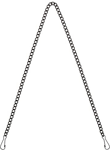 Bieye Metal Chain with Safety Hooks for Tiffany Style Stained Glass Window Panel Hangings, 30 inches Long Black Electrophoretic Coating, Chain001