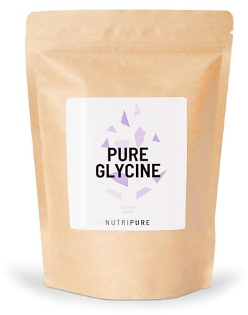 Glycine Pure | 100% Vegan | Acide Aminé essentiel | Idéal pour la reconstruction du collagène des articulations & les tendinites | Sans OGM, Sans Additifs | 31 doses | Sachet 310g | NUTRIPURE