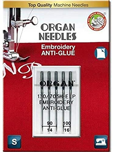 Aiguilles Organ anti-colle Taille 90/14 & 100/16 pour machine à coudre