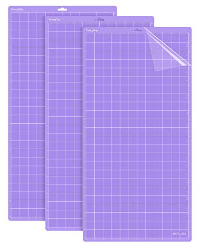 REALIKE Tappetino da taglio per Cricut Explore Machine e Cricut Expression Machine Maker, 30,5 x 61 cm, confezione da 3 tappetini di ricambio in vinile