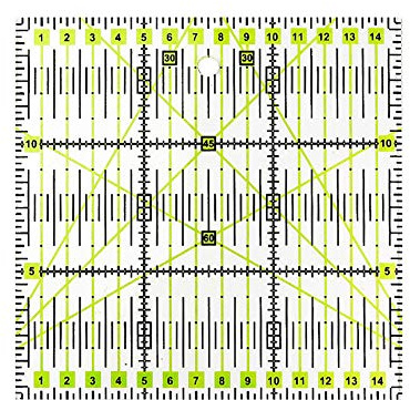 Righello per Patchwork in Acrilico Regoli Patchwork Righello per Taglierina DIY Strumenti di Cucito Fai-da-Te Multifunzione Righello per Sarta (15cmx15cm)