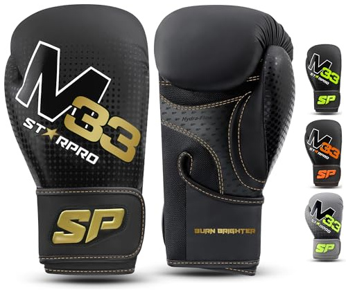 Starpro | M33 boxningshandskar för starka slag och snabba KOs | Boxningshandskar Dam & Herr, Herrar & Damer Boxningshandskar, Kvinnor Boxningshandskar Herr, 10 oz boxningshandskar, 12 oz boxningshandskar och fler storlekar