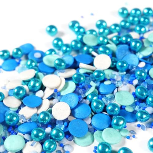 Streuselheld Glitzer Blitzer Superblau 40g Streusel zum Dekorieren und Verzieren von Gebäck aller Art wie Torten Kuchen Keksen Zuckerstreusel