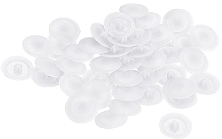 HARFINGTON Screw Cap Covers, 40pcs 11.5x3mm Plastic Screw Decoration Cover for Phillips Fitting Nut Self-Tapping Screw, White