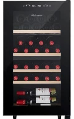 LA SOMMELIERE Cave de mise à température double zone SLS32DZBLACK 32 Bouteilles
