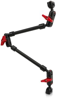 Gugixom Brazo Mágico Ajustable de 22 Pulgadas, Soporte de Soporte para Cámara con Tornillo de Bloqueo de Aluminio de 1/4, Cabezal de Bola Giratorio de 360°, Giro de 180°, Juego