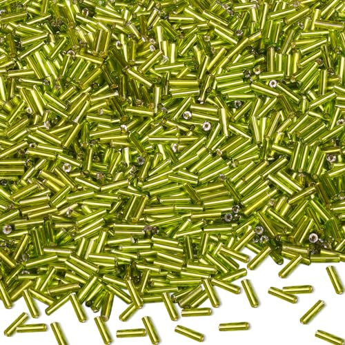 Glaspärlor för tillverkning av armband, 4000 st 2 x 7 mm små rörpärlor för smyckestillverkning, hantverk pärlor för halsband örhänge gör det själv