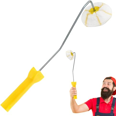Eckenroller - Komfortabler Griff Ecken-Roller Für Wandfarbe | Müheloses Malen Farbroller Für Ecken Mit Bügel | Klein Farbrolle Eckroller Für Größere Reichweite Und Makelloses Finish