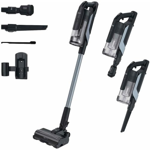 Hoover HF6 - Aspirapolvere a batteria con sensore da pavimento, Dual Way Clean, fino a 100 minuti, con rullo anti torsione, doppia pulizia dei bordi, QuickPark, portatile, 660 W [HF610H]