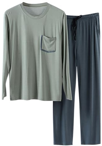Pigiama Uomo Invernale Morbido Eleganti Taglie Forti Set Casa E Casuale Top Pantaloni Lunghi Mezza Stagione Lounge Sleepwear Casual da