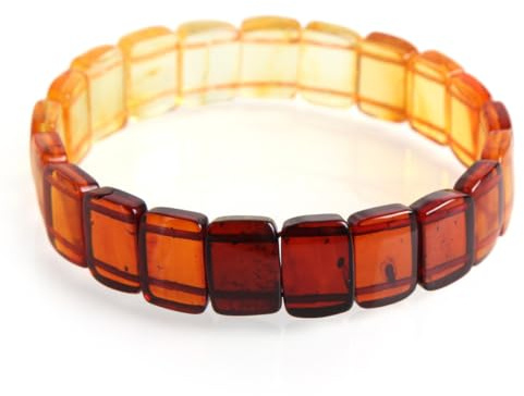 Guptue Natural amber bracelet flower amber gift for Adults (Women/Men) original mineral (Gradient color amber)