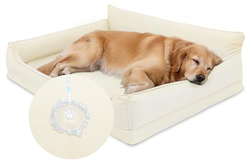 Favodormir Orthopädisches Hundebett,Wasserdicht Kunstleder Hundekissen