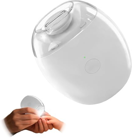 Lime à Ongles Automatique Soin des Ongles Sécurisé avec Lumière LED et Réservoir de Débris - Rechargeable USB, Idéal pour Bébés, Enfants et Personnes Âgées (Ne coupe pas, lime en douceur)