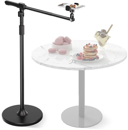 Arsoer Treppiede per cellulare, 157 cm, supporto per iPhone con braccio estensibile a 360°, telecomando e supporto per cellulare, supporto orizzontale per iPhone 17/16/15/registrazione video/streaming