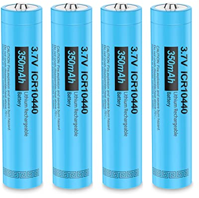 Piles Rechargeables AAA 3.7 V 350 mAh ICR 10440 Li-ION Batterie 4 Pièces