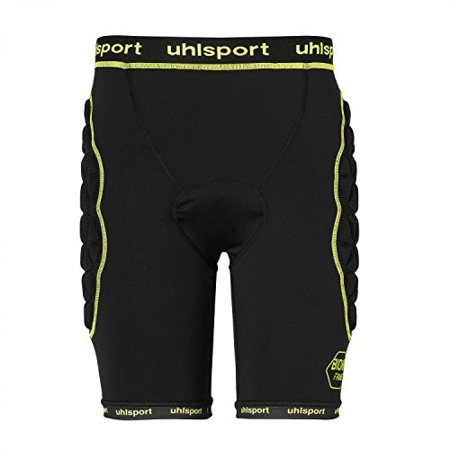 UHLSPORT - BIONIKFRAME PADDED SHORT - Sous Short - Matière Nanoflex - Technologie BionikFrame - noir/jaune fluo - 2XL