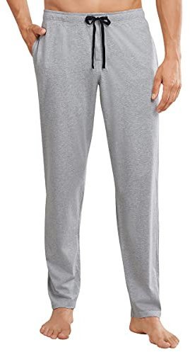 Schiesser Herren Lange Schlafhose - Mix + Relax Schlafanzughose, Grau-mel._163840, 48/ S EU