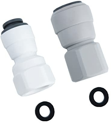Qrity Steckfitting Schnellkupplungen 1/4 auf 1/4, 1/4 auf 3/8 für Wasserfilter Wasserfilter Wasserhahnadapter