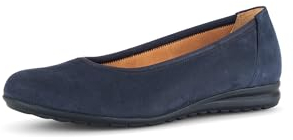 Gabor Damen Klassische Ballerinas, Frauen Flats,Leichte Mehrweite (G),Halbschuhe,Sommerschuhe,Ballerina-Schuhe,Ballet-Flats,Blue,37.5 EU / 4.5 UK
