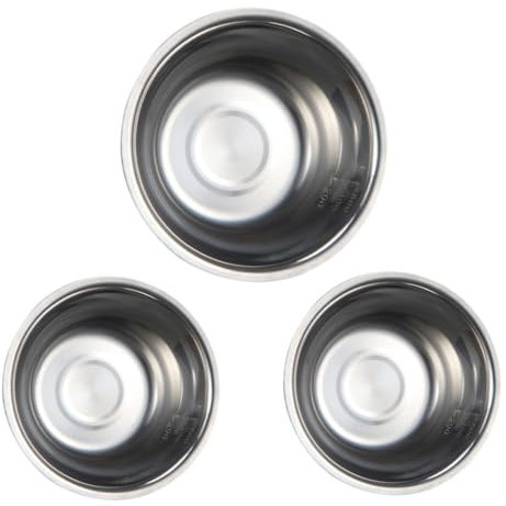 HOLIDYOYO 3pezzi Ciotola da Cucina in Acciaio Contenitore per Zuppa Ciotola da Forno Calibratura Forniture Cucina