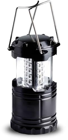 Farol plegable para camping, funciona con pilas, linternas LED superbrillantes para cortes de energía, kit de emergencia en interiores, exteriores, camping, senderismo (LED 1)