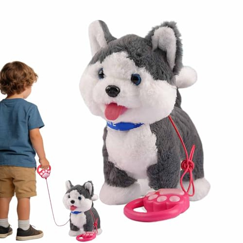 Roboterhund, interaktives -Set, ferngesteuert, realistischer und interaktiver Plüsch-Welpe mit Stimme – für und Familie, Spiel drinnen und draußen, Begleiter