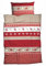 sister s. Fein-Biber-Bettwäsche BERNAU im Landhausstil kuschelige Winterbettwäsche Hirsche Herzen Mustermix (155x220 cm, Rot)