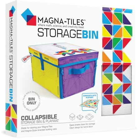 MAGNA-TILES Storage Bin & Interactive Play-Mat, The ORIGINAL Magnetic Building Brand