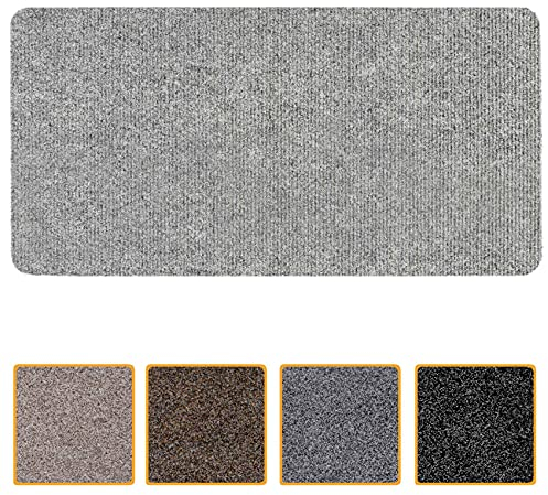 ANRO Teppich Fußmatte Schmutzfangmatte Fußabtreter Fußabstreifer Türvorleger Stribet Größe 40x60cm Carpet Grau