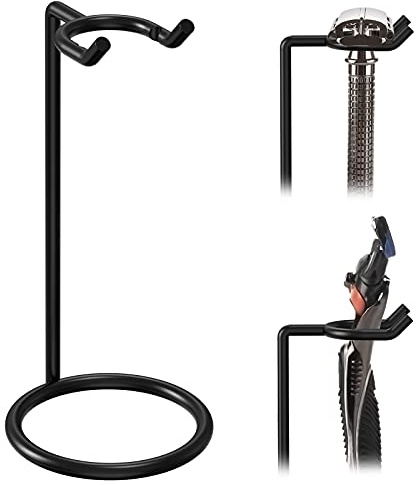 Linkidea Rasierhobelständer aus Edelstahl, Rasiererhalter für Herren, kompatibel mit Gillette Fusion 5 Rasierhobel mit langem Griff (schwarz)
