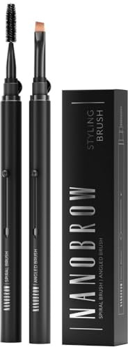 Borste och spiral för ögonbryn Nanobrow Styling Brush - snedställd ögonbrynspensel, ögonbrynspensel