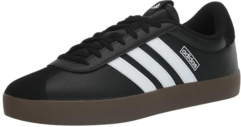 adidas Tenis Vl Court 3.0 para hombre, Negro/blanco/goma, 9.5