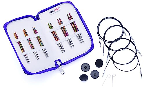 KnitPro Symfonie Deluxe Austauschbare Nadelspitzen Set 4 (10cm) I 6 Größen (3mm bis 6mm)