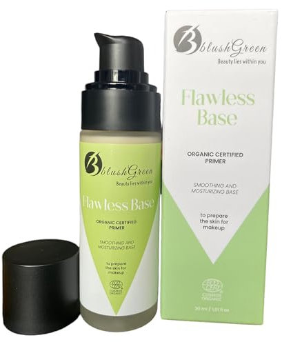 Flawless Base ORGANIC Primer - Luxurious, Nourishing, and MAKEUP Preparation, Infused with ORGANIC Ingredients for a SMOOTH and RADIANT, COSMOS Standards Certified, Preparing Your Skin for MAKEUP
