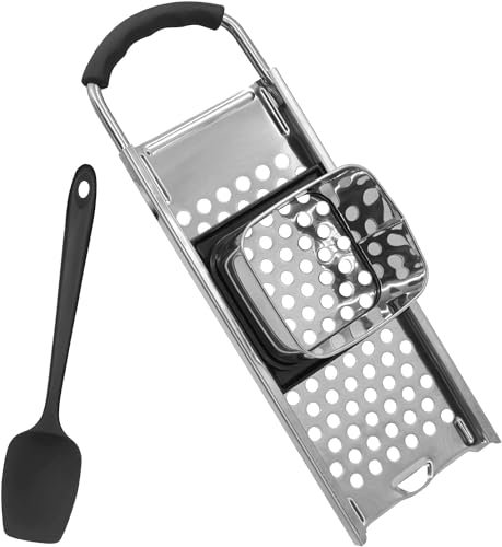 Spaetzle Maker, Spaetzle in acciaio inox per fare pasta, noodle e gnocchi, strumento da cucina con spintore di sicurezza e manico in gomma