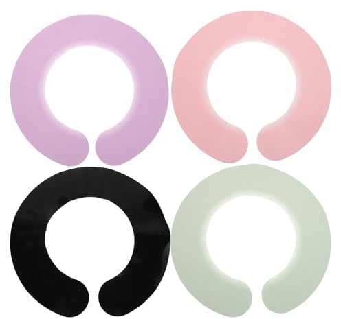 TOVINANNA Mantella in silicone per il taglio dei capelli, mantello da barbiere, scialle protettivo impermeabile, vestibilità comoda, 4 opzioni, rosa, nero, verde, viola